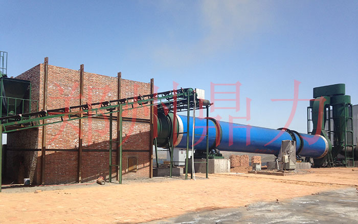郑州鼎力煤泥烘干机用户现场