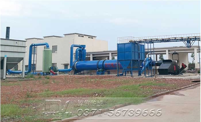 中药渣烘干机生产线